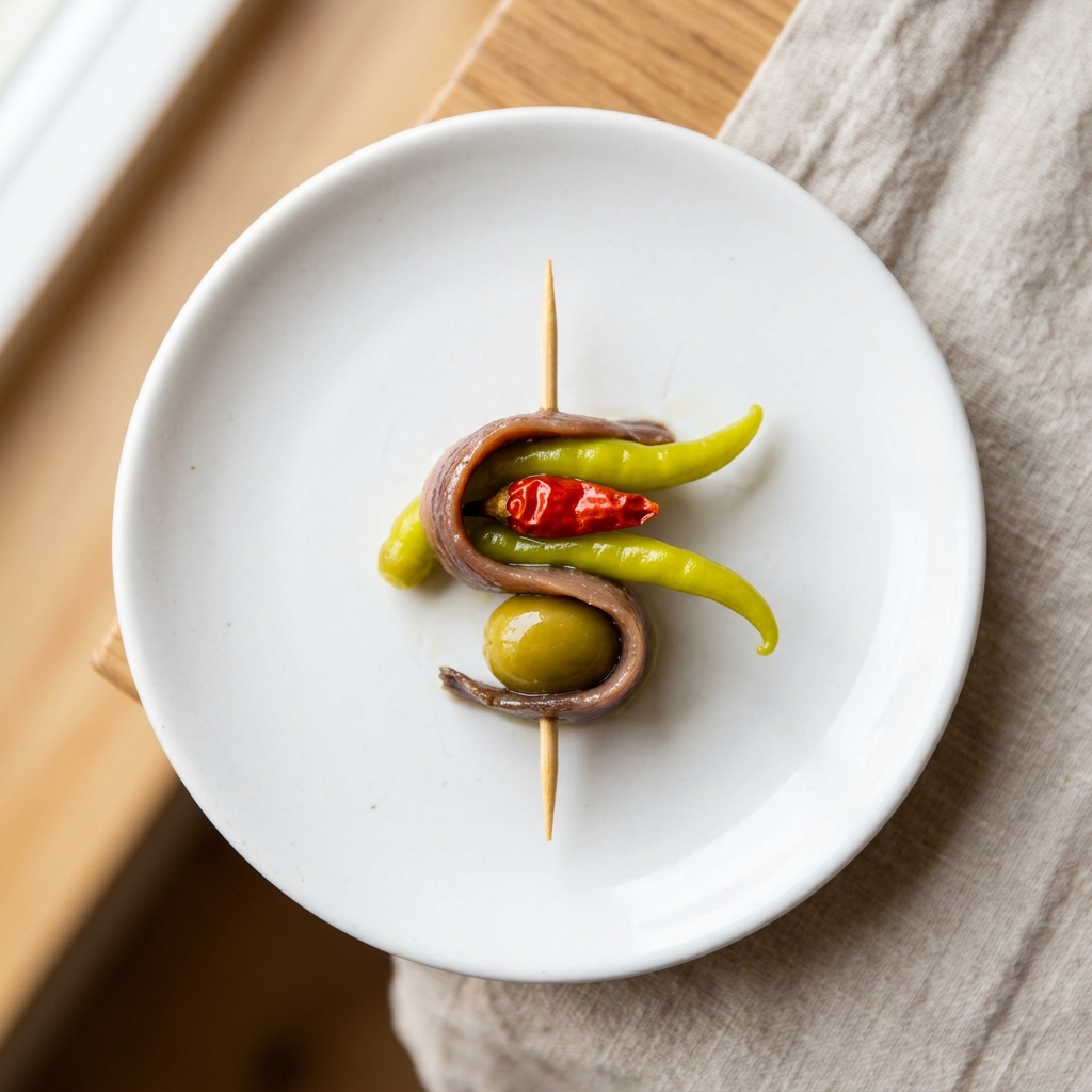 Gilda La Picante — Anchoa, piparra, aceituna y alegría riojana. Para los valientes.
